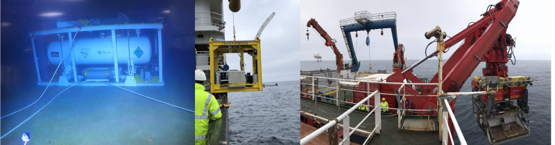 tank on seafloor; launch